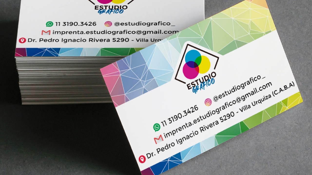 Estudio Gráfico - tarjetas personales impresas